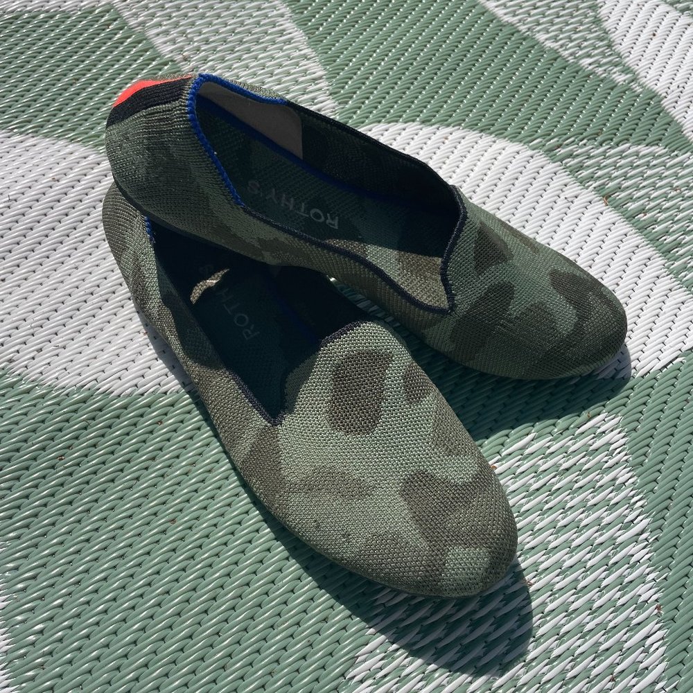 ROTHY'S Olive Camo Loafers 8.5